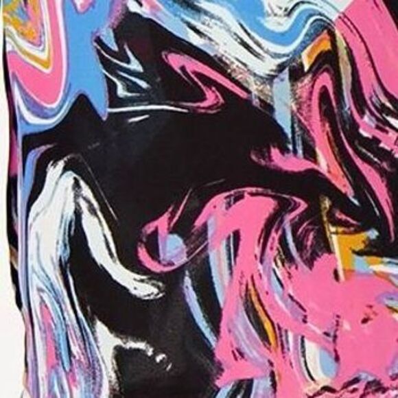 WomenControl Women's Pants Sz L Global Illusions Cabana Blue A601037 - Picture 2 of 7